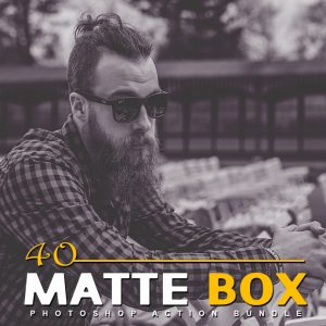 40 Matte Box Photoshop Action Bundle