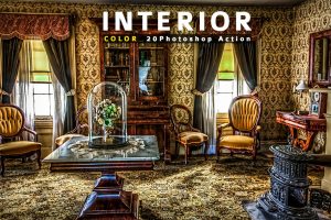 130 Interior Design HDR Luts Photoshop Actions Bundle