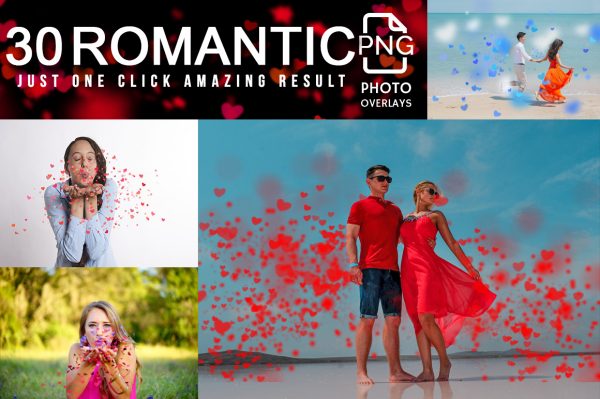 30 Romantic Photo Overlay Bundle