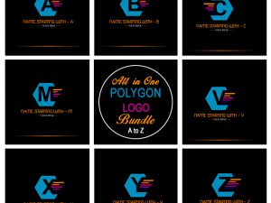 All in One Polygon Logo Bundle