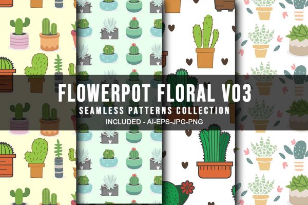 Flowerpot Floral V03 (1)