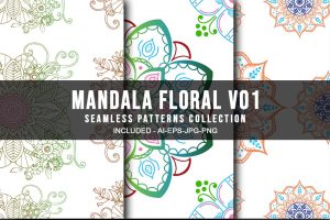 Mandala Floral V01 Seamless Patterns Collection