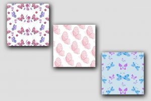 Butterfly Floral V02 Seamless Patterns Collection