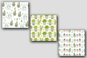 Flowerpot Floral V01 Seamless Patterns Collection
