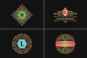 870 Vintage & Luxurious Badge Logos Bundle