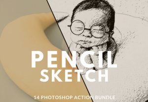 14 Pencil Sketch Action BUndle