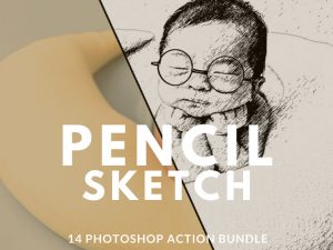 14 Pencil Sketch Action BUndle