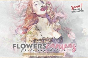 1 - Flowers Canvas Photo Template (design by AMORJESU)