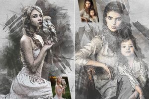 2 - Splatter Canvas Photoshop Action (design by AMORJESU)