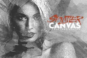 7 - Splatter Canvas Photoshop Action (design by AMORJESU)