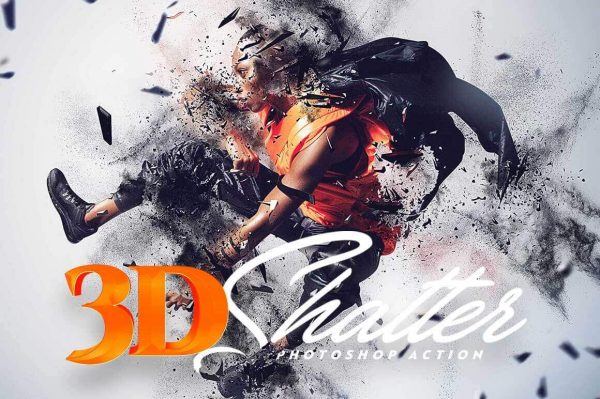 3D-Shatter Photoshop-Action 3D-Shatter Photoshop-Action