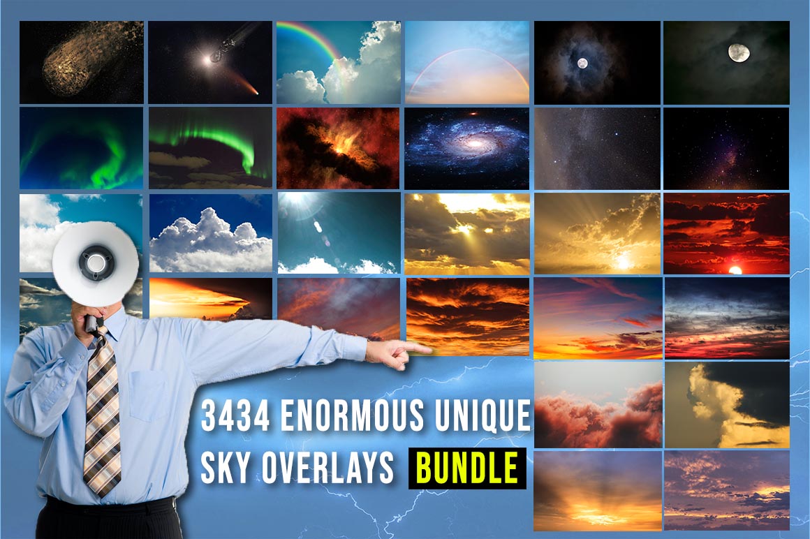 3434 Enormous Unique Sky Overlays Bundle