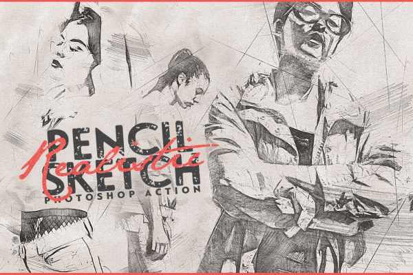 Realistic Pencil Sketch Photoshop Action Realistic Pencil Sketch Photoshop Action