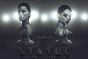 Statue-Photoshop-Template