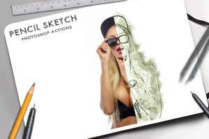 30 Modern Sketch Photoshop Actions Bundle