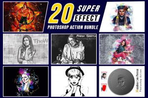 20 Super Photoshop Action Bundle