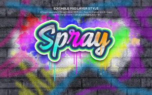 16 In 1 Graffiti Text Style Effect Bundle
