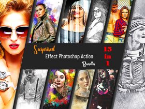 The 15 in 1 Surprising Effects Photoshop Action Bundle