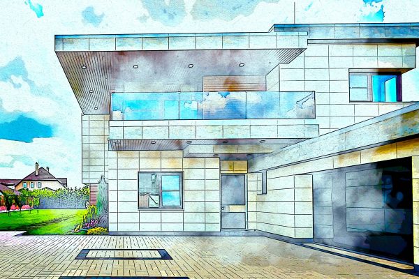 Architecture Blueprint Art Sketch 74b Architecture Blueprint Art Sketch 74b