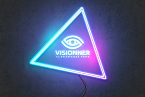 Neon logo mockup - Creator 13