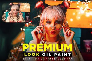 50+ Mega Oil Paint Photoshop Actions Bundle