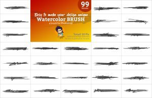 MRI Watercolor Photoshop Brush VI 99