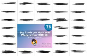 MRI Watercolor Photoshop Brush Vl 76