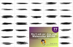 MRI Watercolor Photoshop Brush Vl 77