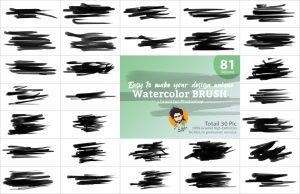 MRI Watercolor Photoshop Brush Vl 81