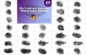 MRI Watercolor Photoshop Brush Vl69