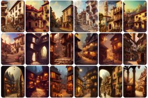 110+ Paintings with Renaissance Inspired Taverns and Villas