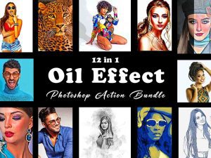 Oil Effect Photoshop Action Bundle