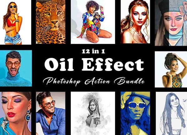 Oil Effect Photoshop Action Bundle