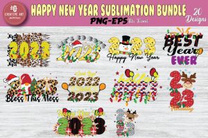 Happy New Year Sublimation Bundle - 40 Designs