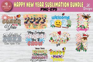 Happy New Year Sublimation Bundle - 40 Designs