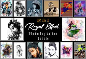 Pro 12 In 1 Royal Effect Photoshop Action Bundle