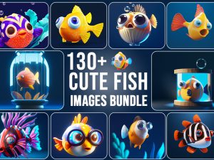 130+ Cute Fish Images Bundle