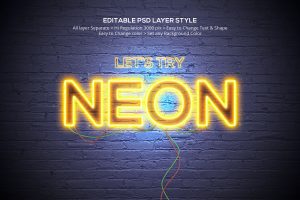 neon text 4 b