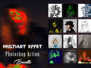 The 12-in-1 Multiart Effect Photoshop Action Bundle