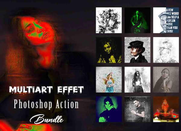 The 12-in-1 Multiart Effect Photoshop Action Bundle