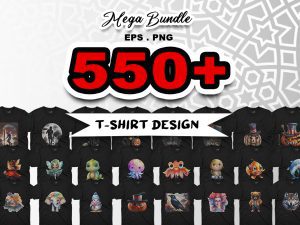 The 550+ Mega T-Shirt Design Bundle