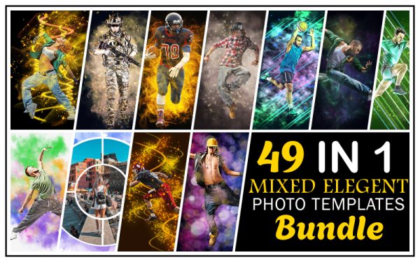 49 In 1 Mixed Elegent Photo Templates Bundle