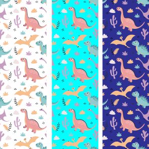 Dinosaurs seamless pattern for nursery prints, wallpaper, wrapping paper, backgrounds, scrapbooking, stationary, etc. EPS 10